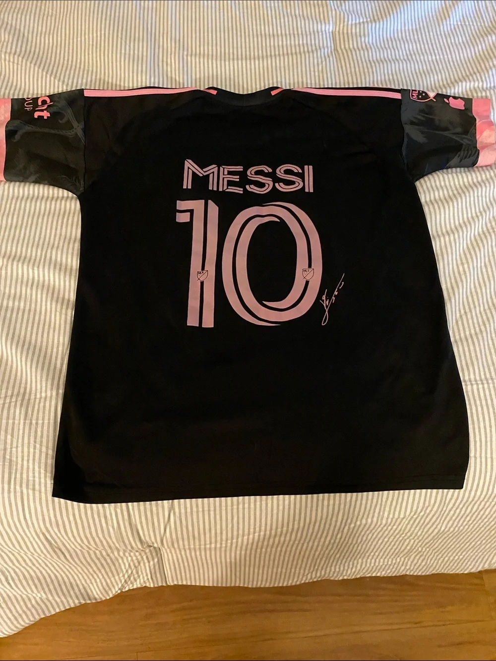 adidas Messi #10 Soccer Jersey in Black and Pink